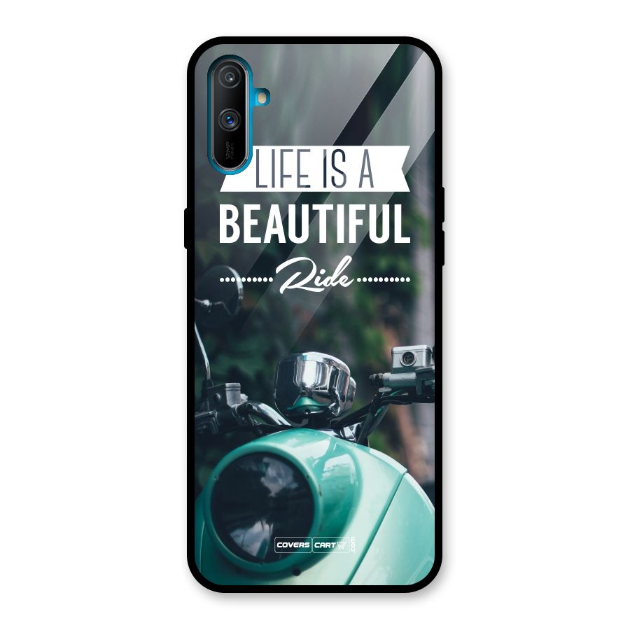 Life is a Beautiful Ride Glass Back Case for Realme C3