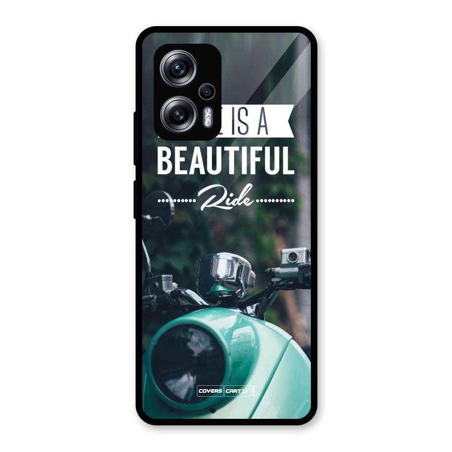 Life is a Beautiful Ride Glass Back Case for Redmi K50i