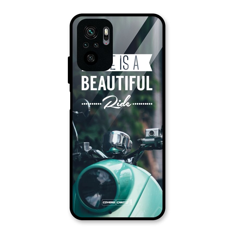 Life is a Beautiful Ride Glass Back Case for Redmi Note 10S