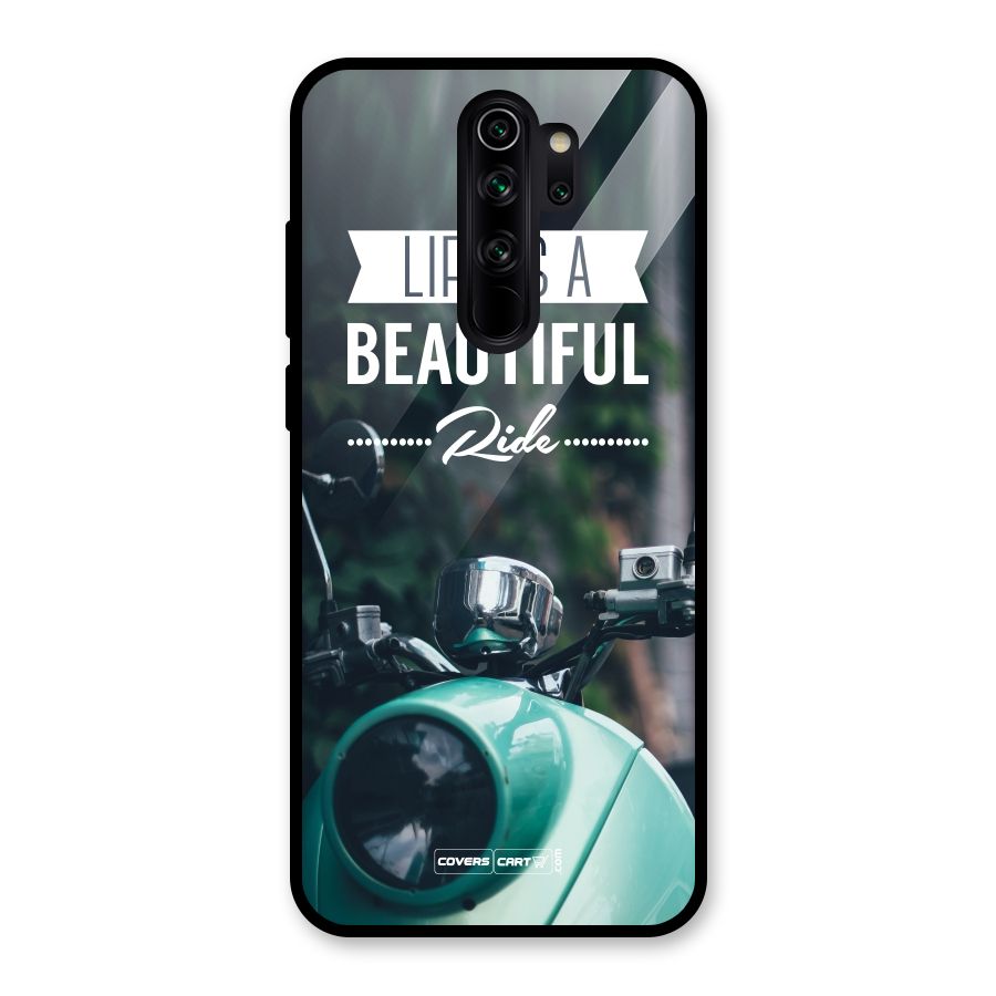Life is a Beautiful Ride Glass Back Case for Redmi Note 8 Pro