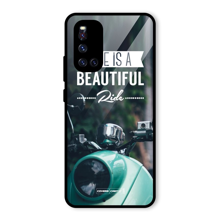 Life is a Beautiful Ride Glass Back Case for Vivo V19