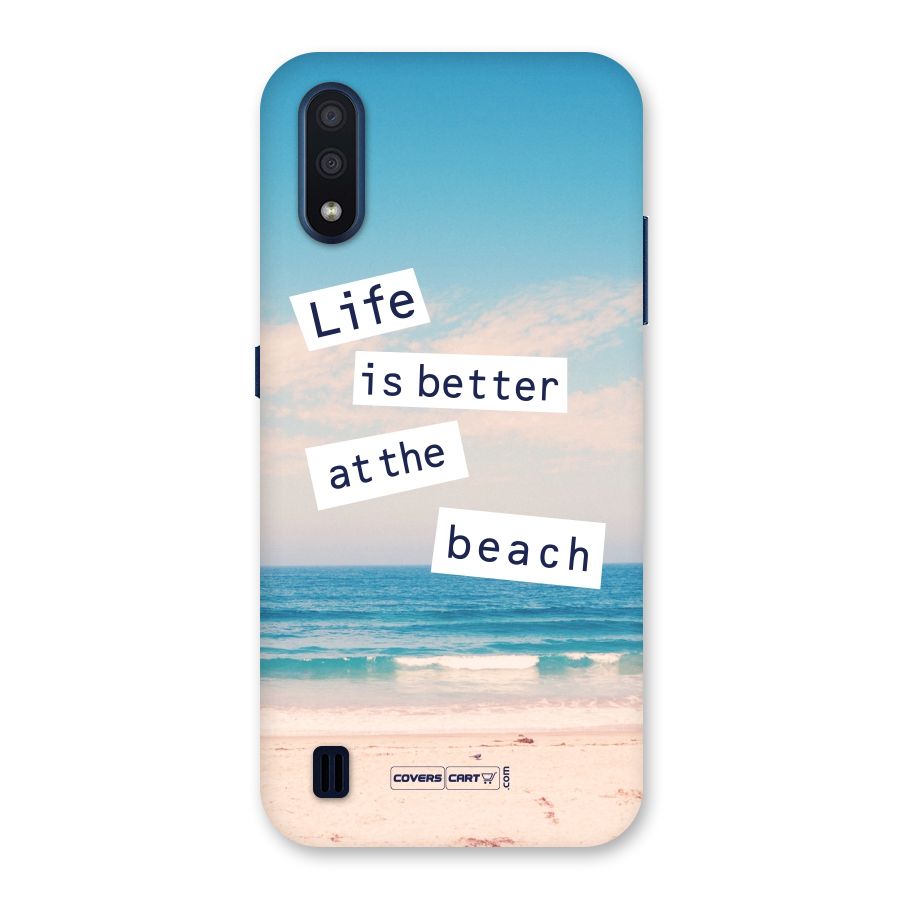 Life is better at the Beach Back Case for Galaxy M01
