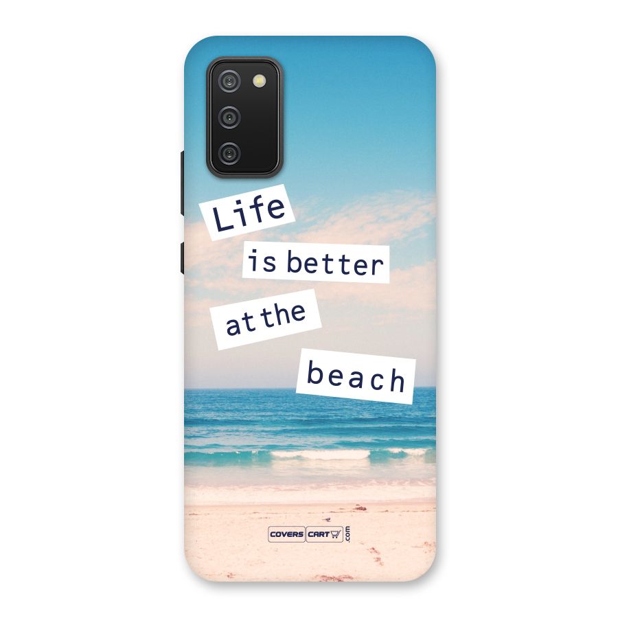 Life is better at the Beach Back Case for Galaxy M02s