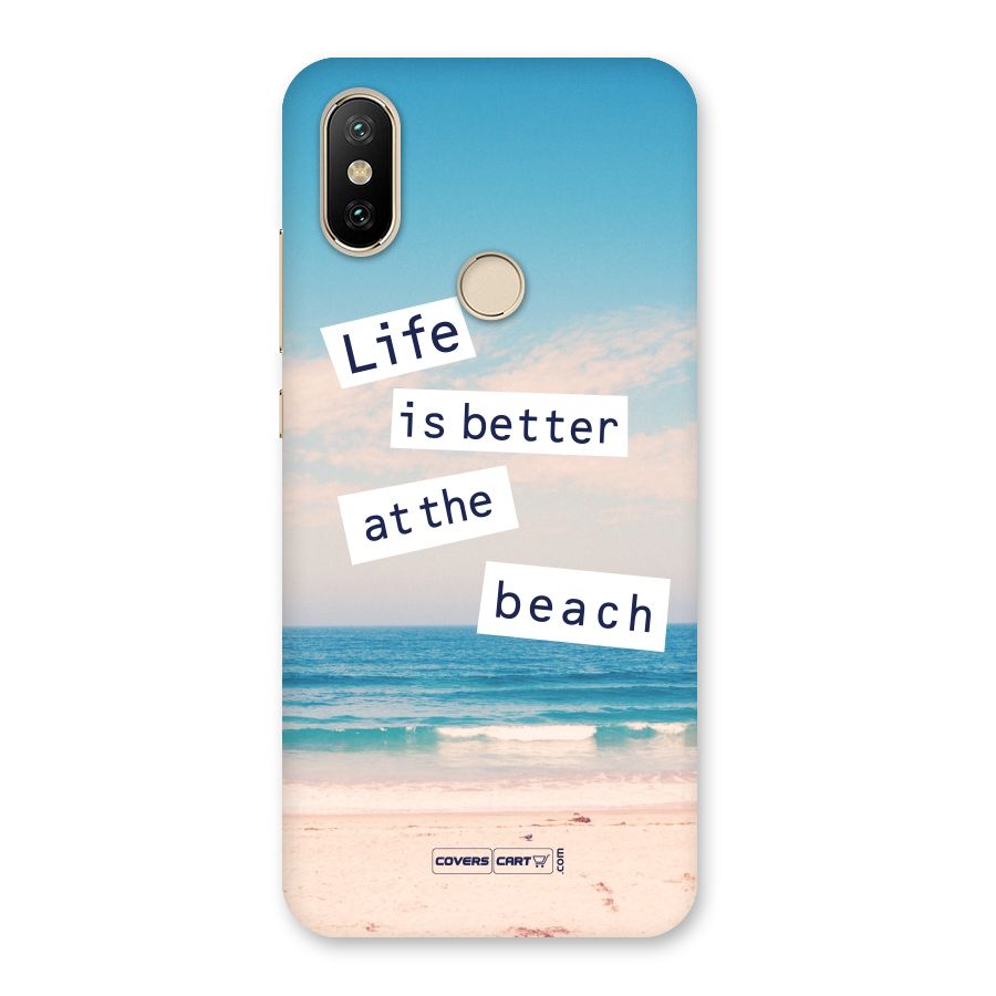 Life is better at the Beach Back Case for Mi A2