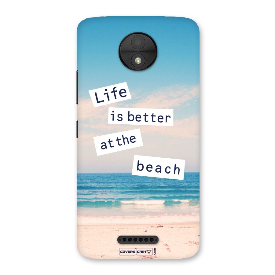 Life is better at the Beach Back Case for Moto C