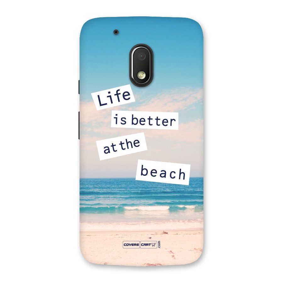 Life is better at the Beach Back Case for Moto G4 Play