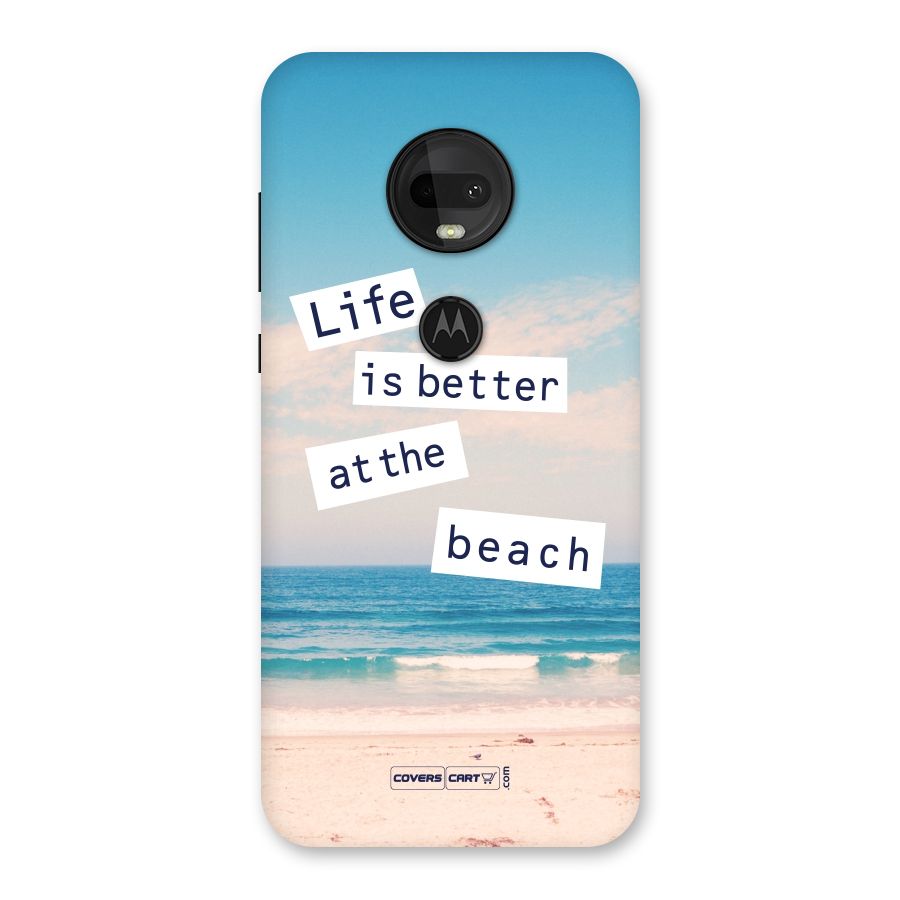 Life is better at the Beach Back Case for Moto G7