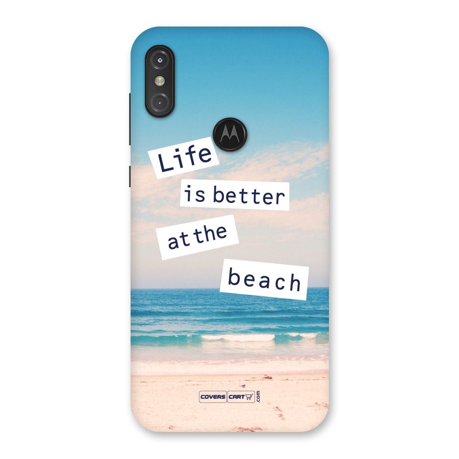 Life is better at the Beach Back Case for Motorola One Power