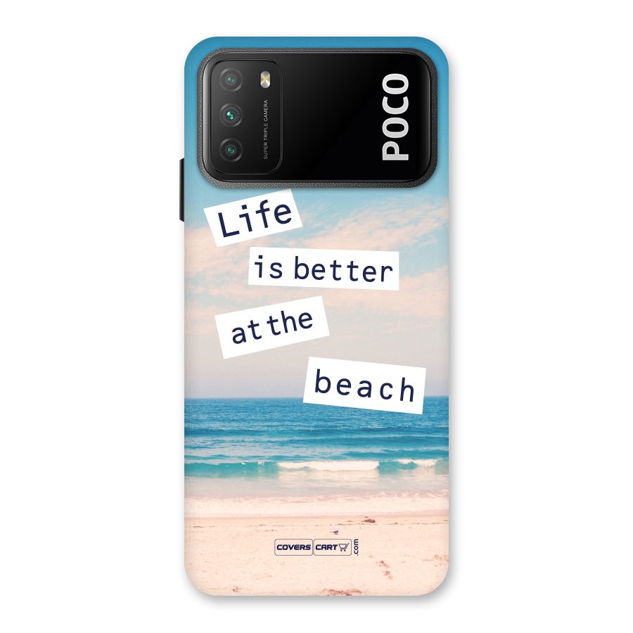 Life is better at the Beach Back Case for Poco M3