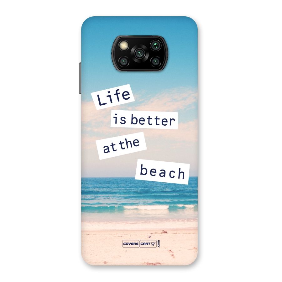 Life is better at the Beach Back Case for Poco X3