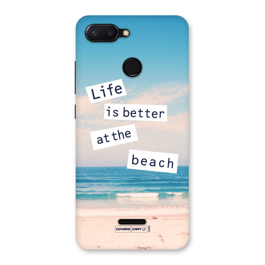 Life is better at the Beach Back Case for Redmi 6