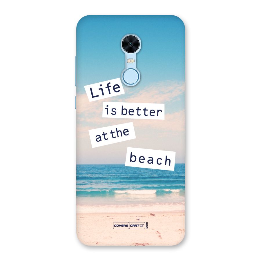 Life is better at the Beach Back Case for Redmi Note 5