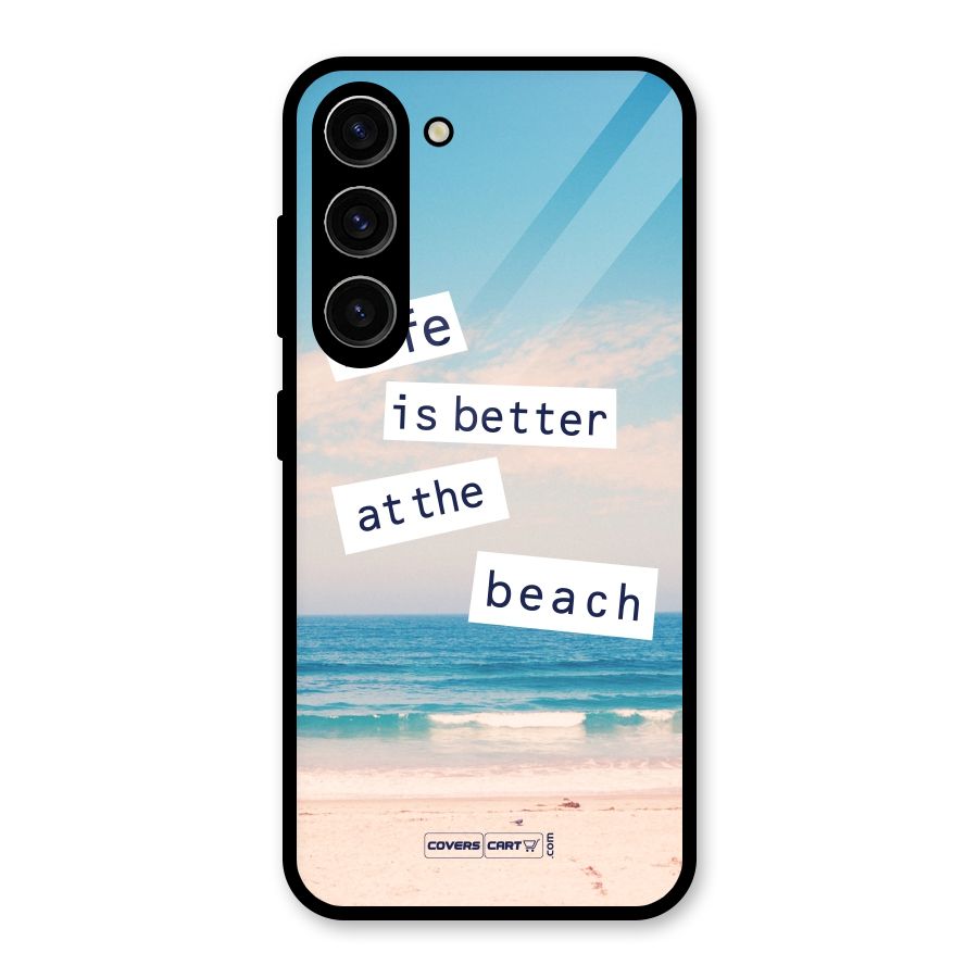 Life is better at the Beach Glass Back Case for Galaxy S23