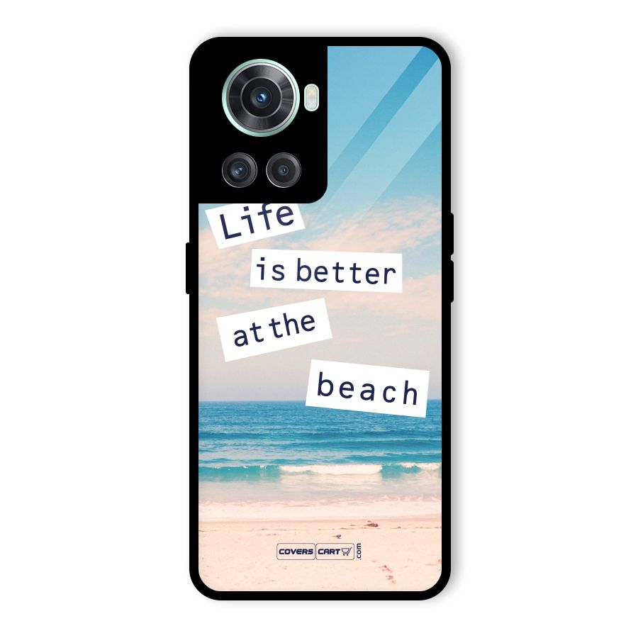 Life is better at the Beach Glass Back Case for OnePlus 10R