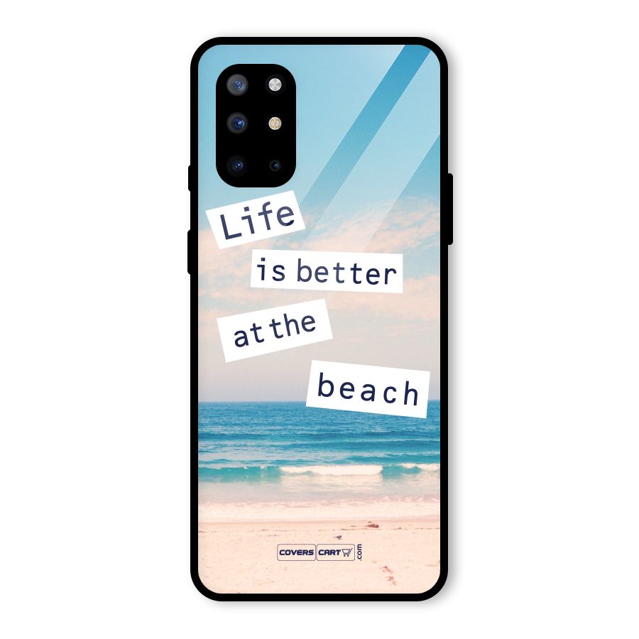Life is better at the Beach Glass Back Case for OnePlus 8T