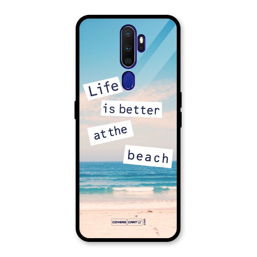 Life is better at the Beach Glass Back Case for Oppo A9 (2020)