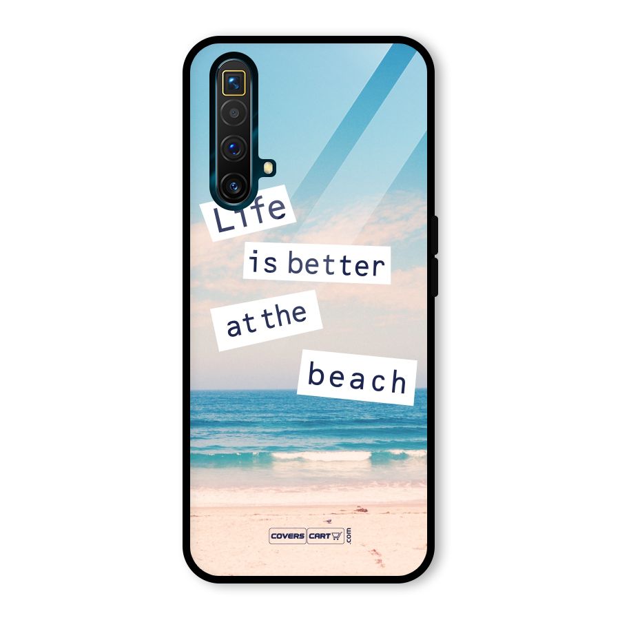 Life is better at the Beach Glass Back Case for Realme X3 SuperZoom