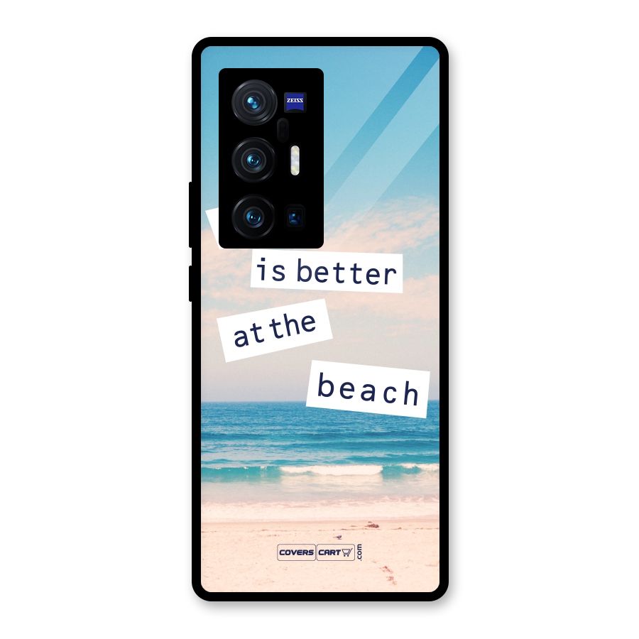 Life is better at the Beach Glass Back Case for Vivo X70 Pro Plus