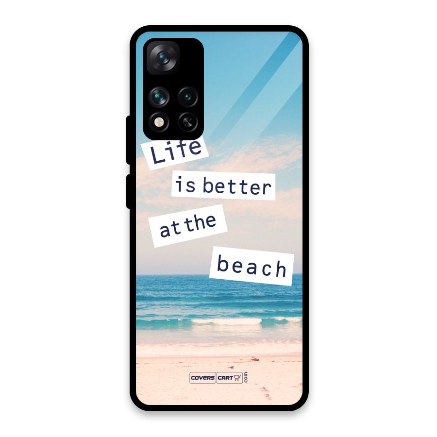 Life is better at the Beach Glass Back Case for Xiaomi 11i 5G