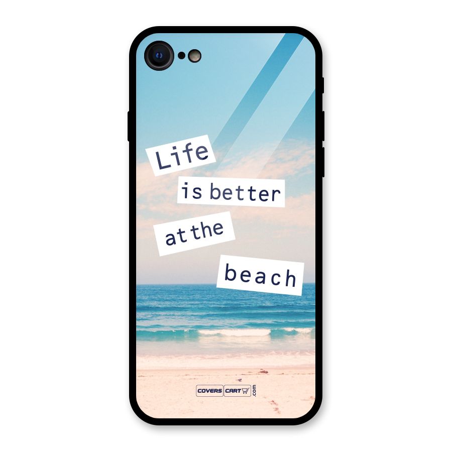 Life is better at the Beach Glass Back Case for iPhone SE 2022