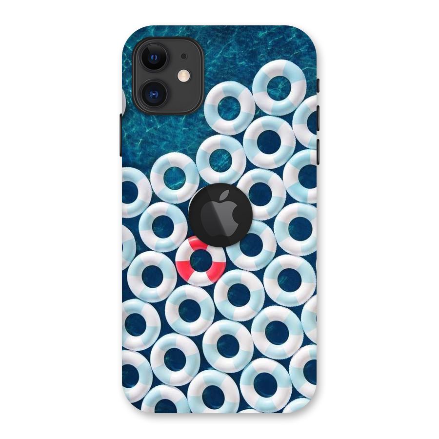Light Blue Allure Back Case for iPhone 11 Logo Cut