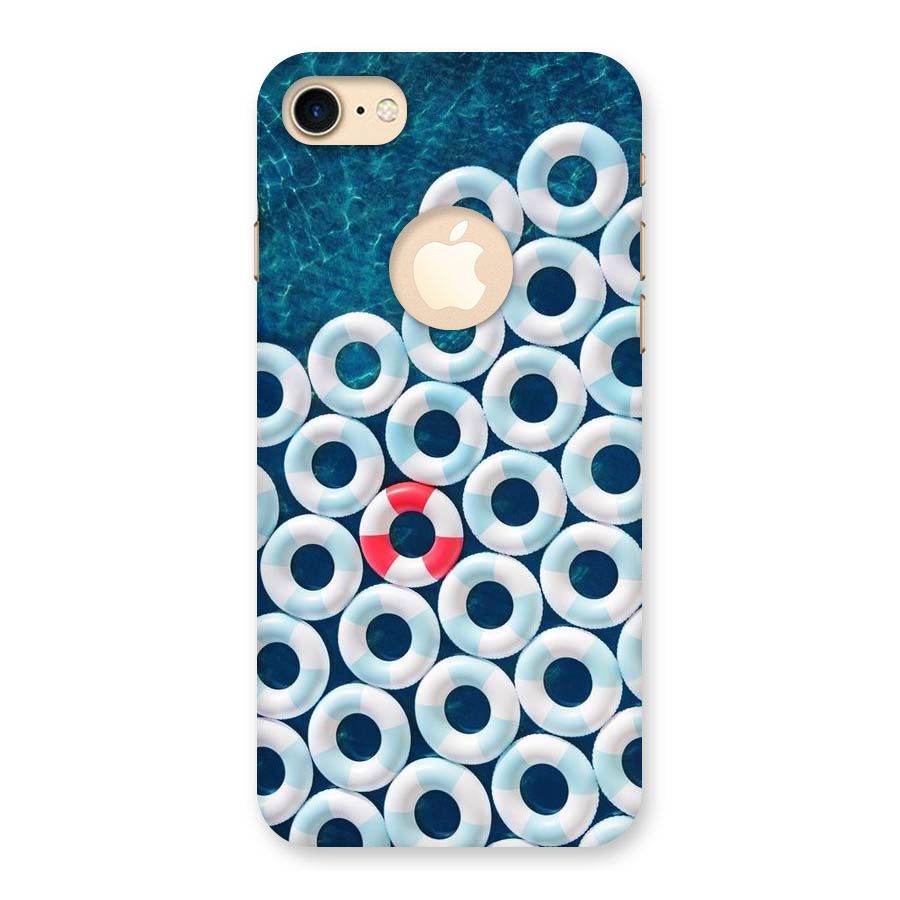 Light Blue Allure Back Case for iPhone 8 Logo Cut