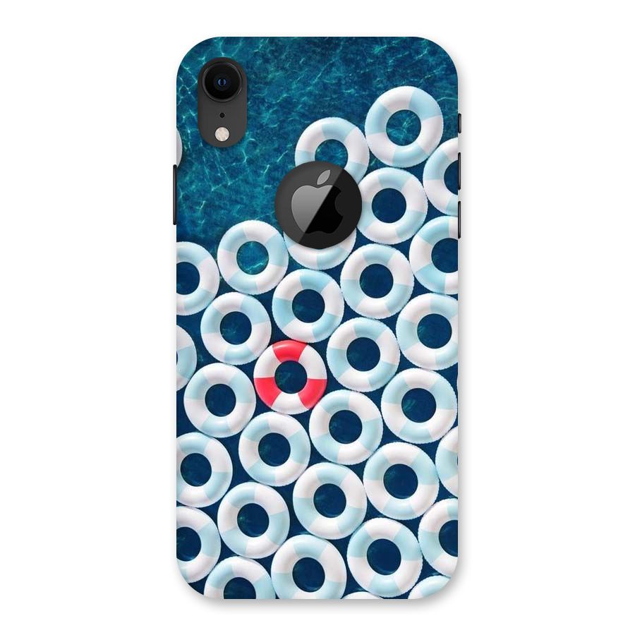 Light Blue Allure Back Case for iPhone XR Logo Cut
