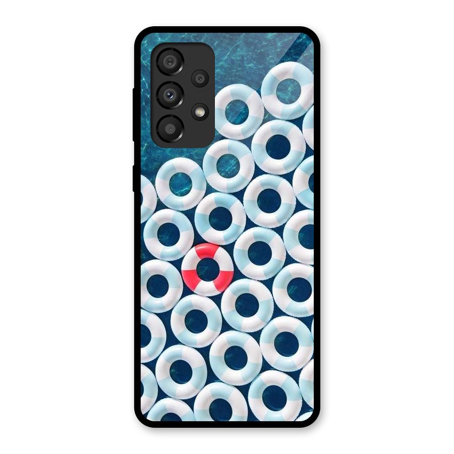 Light Blue Allure Glass Back Case for Galaxy A33 5G