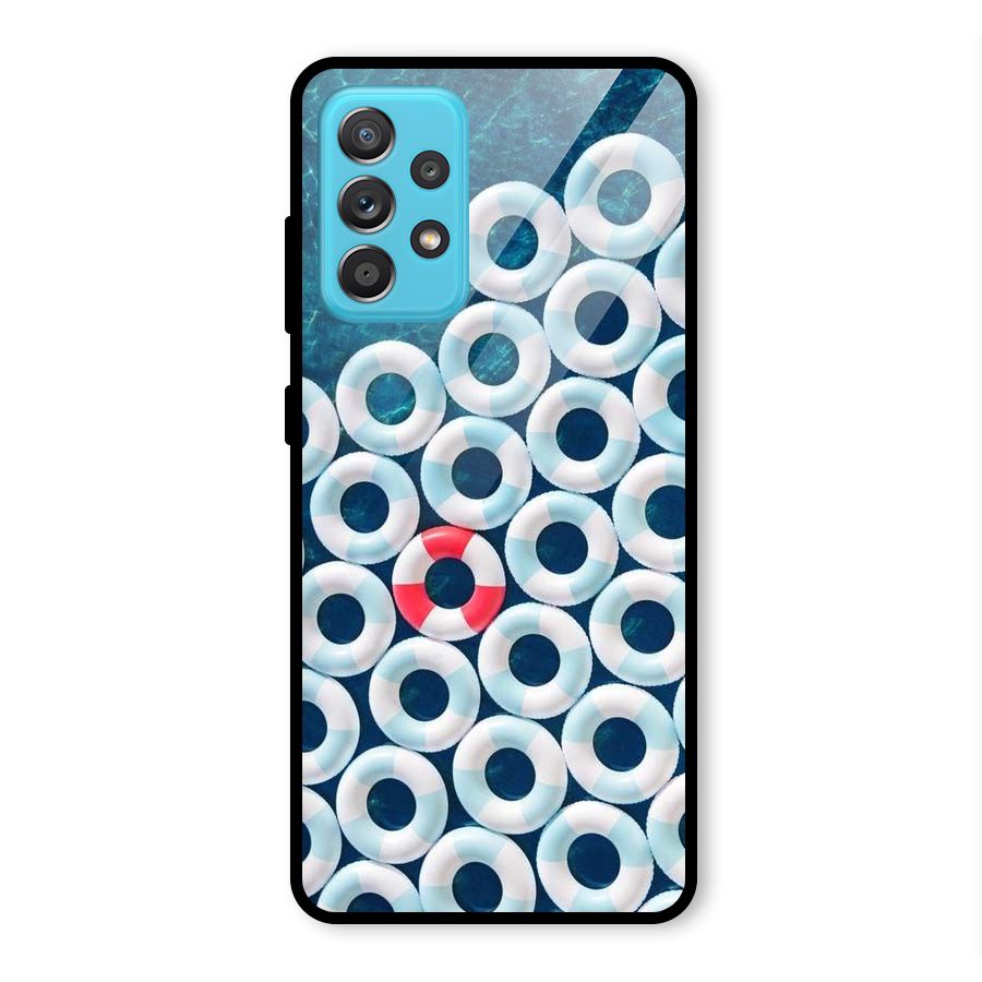 Light Blue Allure Glass Back Case for Galaxy A52s 5G