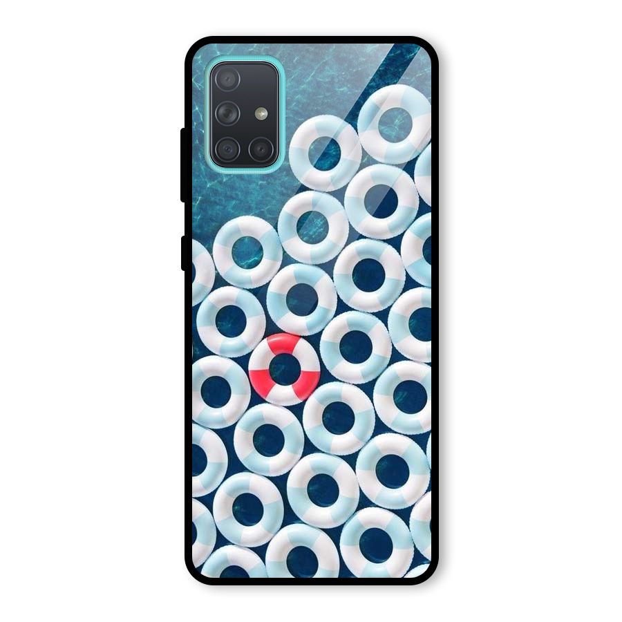 Light Blue Allure Glass Back Case for Galaxy A71