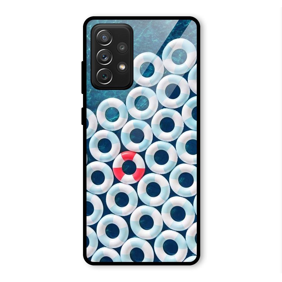 Light Blue Allure Glass Back Case for Galaxy A72