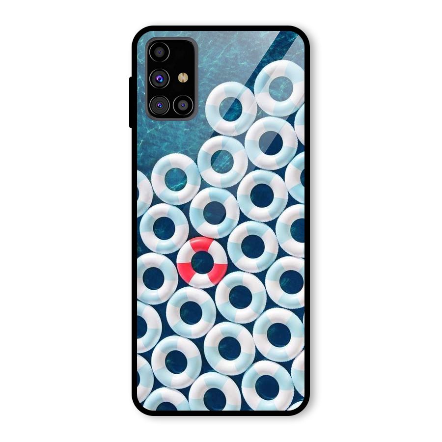 Light Blue Allure Glass Back Case for Galaxy M31s