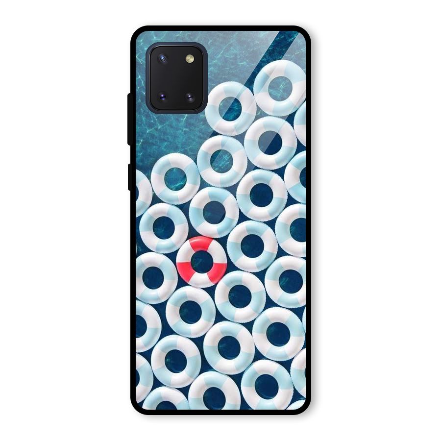 Light Blue Allure Glass Back Case for Galaxy Note 10 Lite