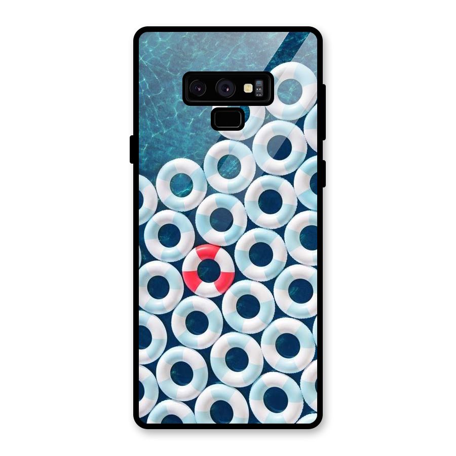 Light Blue Allure Glass Back Case for Galaxy Note 9