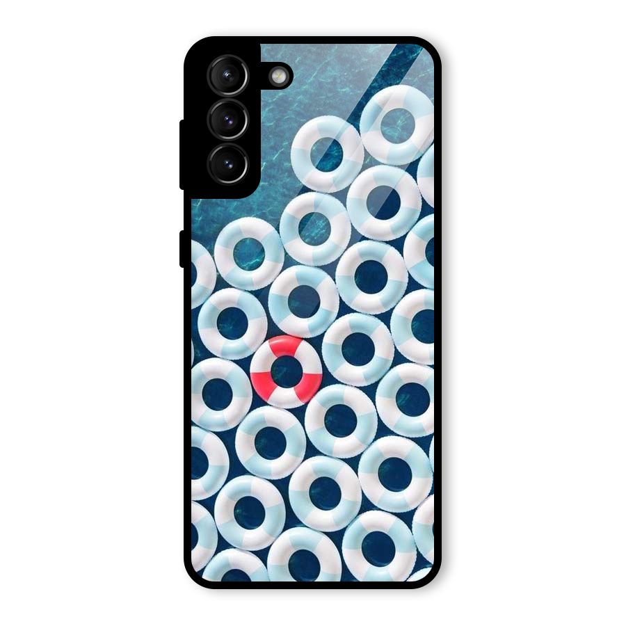 Light Blue Allure Glass Back Case for Galaxy S21 Plus