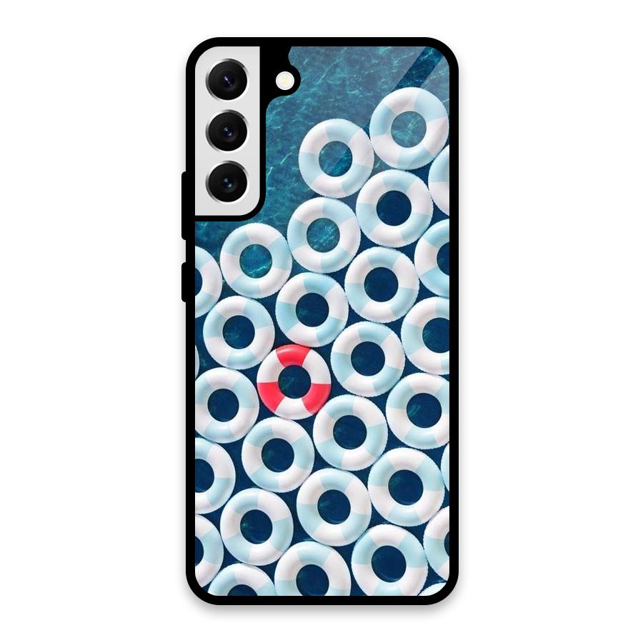 Light Blue Allure Glass Back Case for Galaxy S22 Plus 5G