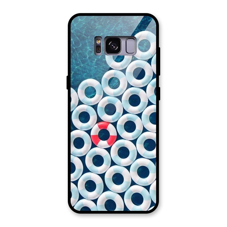 Light Blue Allure Glass Back Case for Galaxy S8