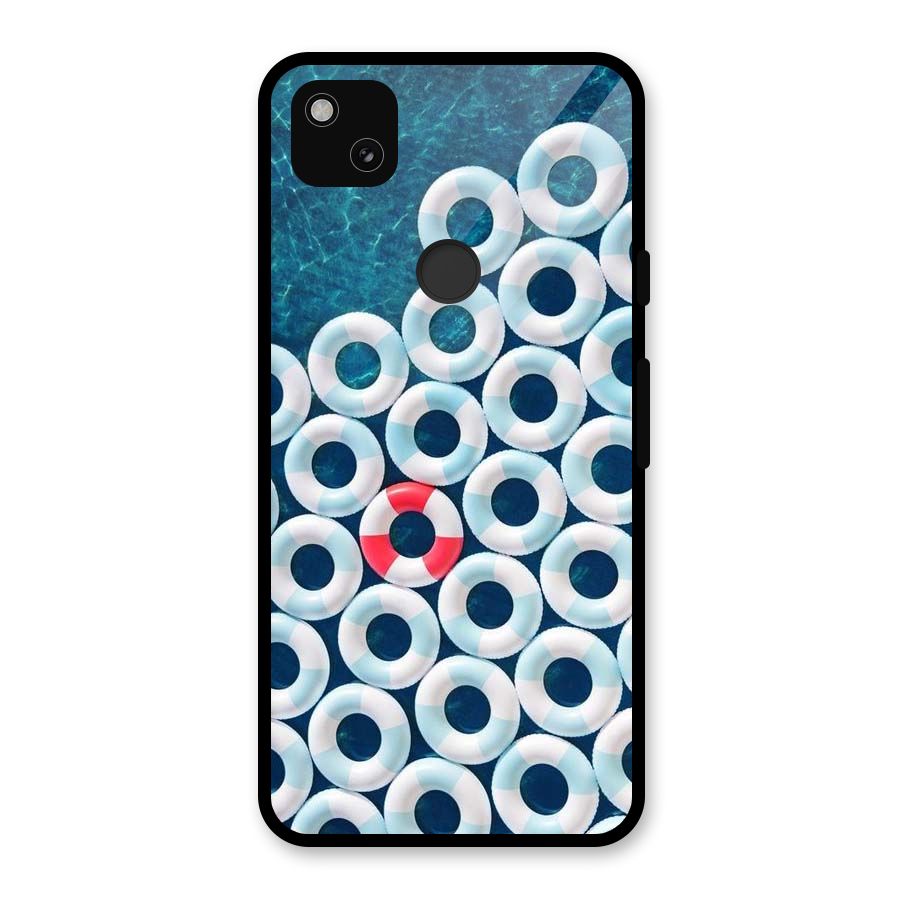 Light Blue Allure Glass Back Case for Google Pixel 4a
