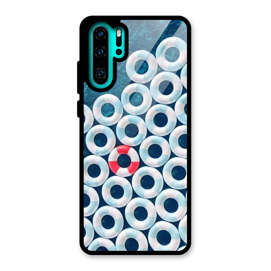 Light Blue Allure Glass Back Case for Huawei P30 Pro