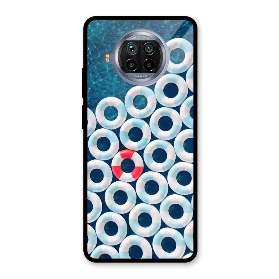 Light Blue Allure Glass Back Case for Mi 10i