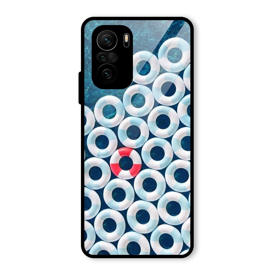 Light Blue Allure Glass Back Case for Mi 11X Pro