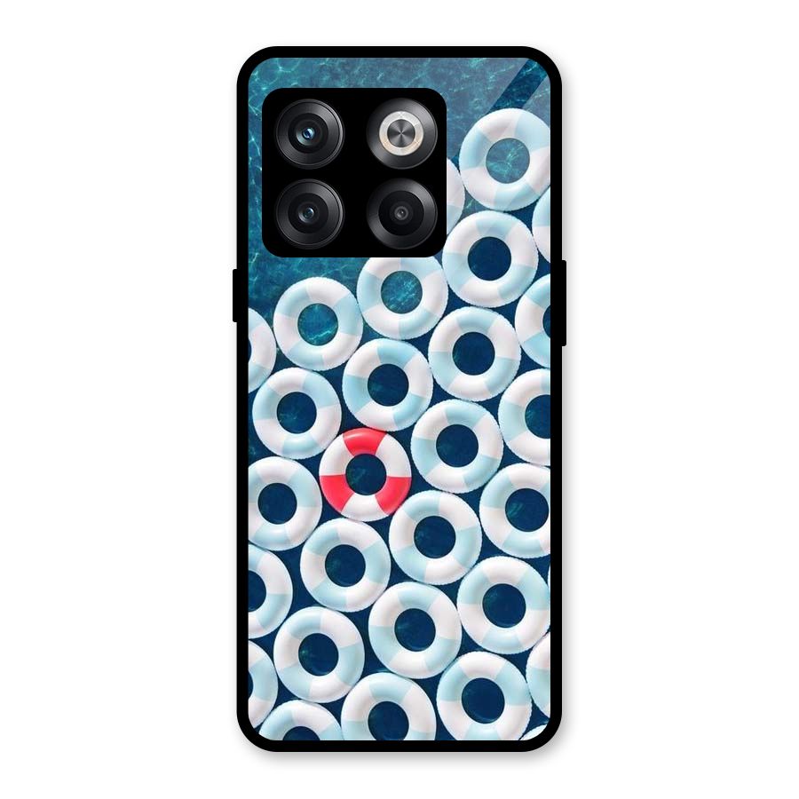 Light Blue Allure Glass Back Case for OnePlus 10T