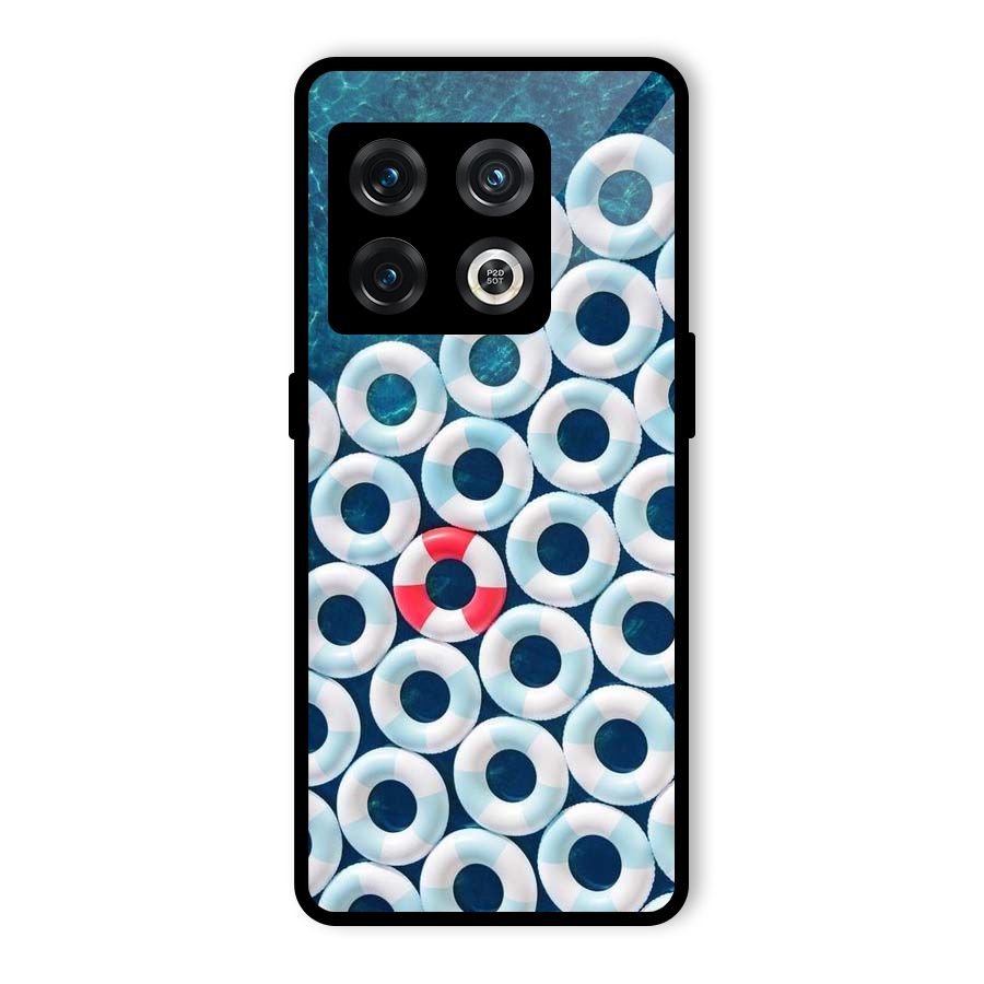 Light Blue Allure Glass Back Case for OnePlus 10 Pro 5G