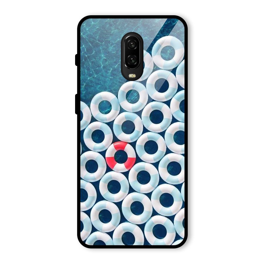 Light Blue Allure Glass Back Case for OnePlus 6T