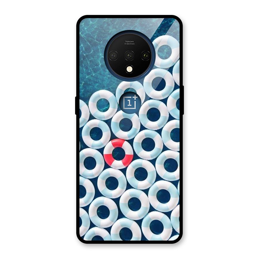 Light Blue Allure Glass Back Case for OnePlus 7T