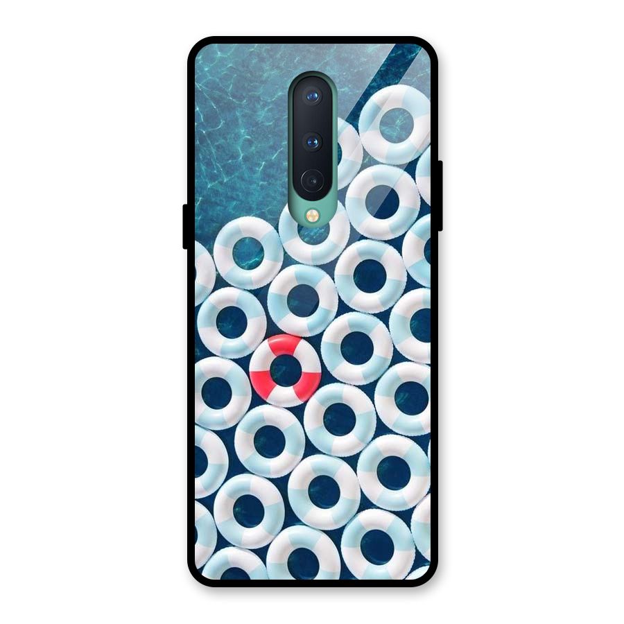 Light Blue Allure Glass Back Case for OnePlus 8