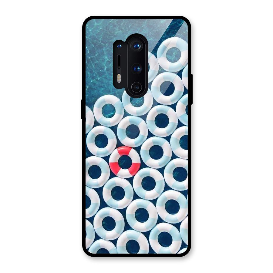 Light Blue Allure Glass Back Case for OnePlus 8 Pro