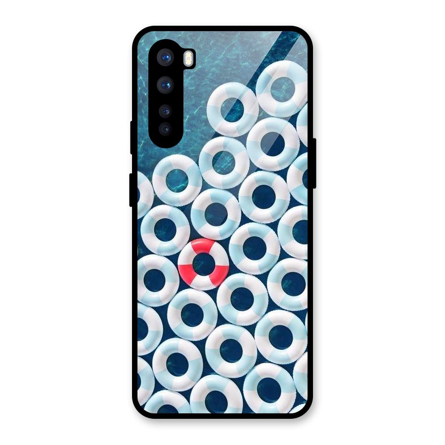 Light Blue Allure Glass Back Case for OnePlus Nord