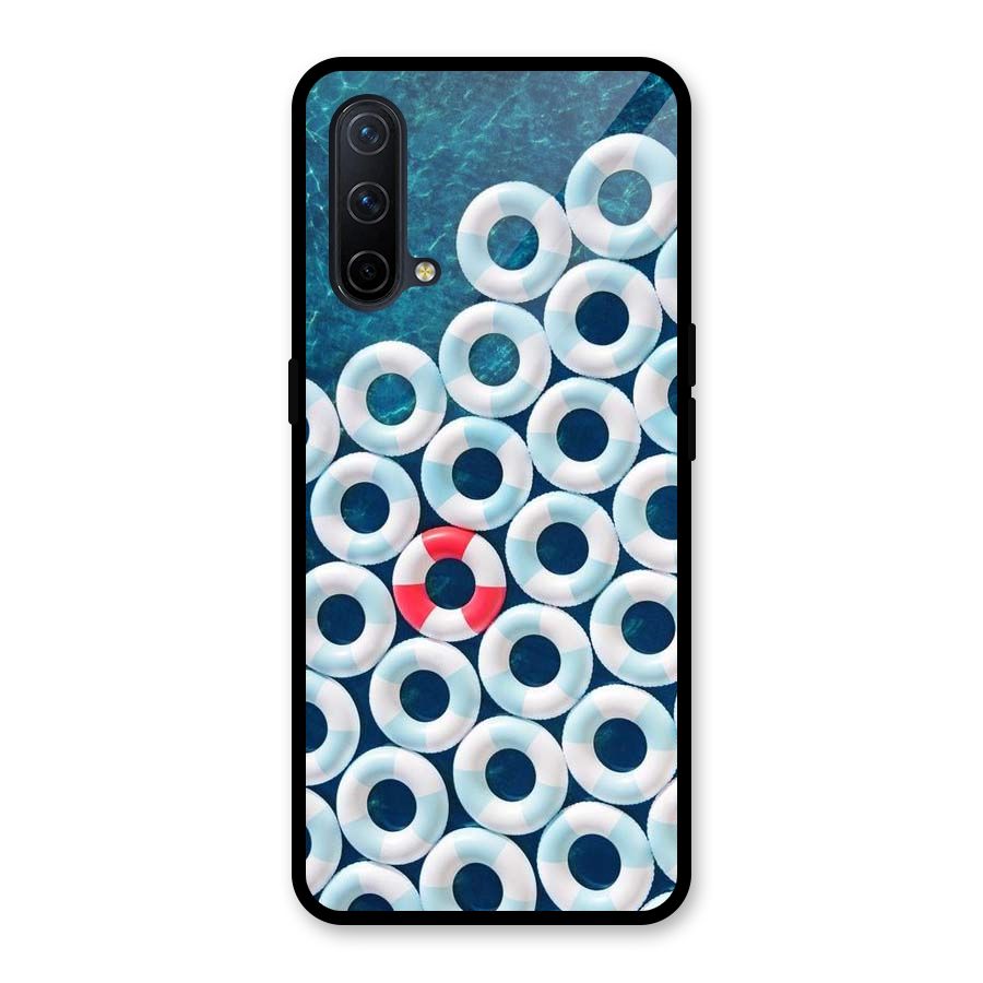 Light Blue Allure Glass Back Case for OnePlus Nord CE 5G