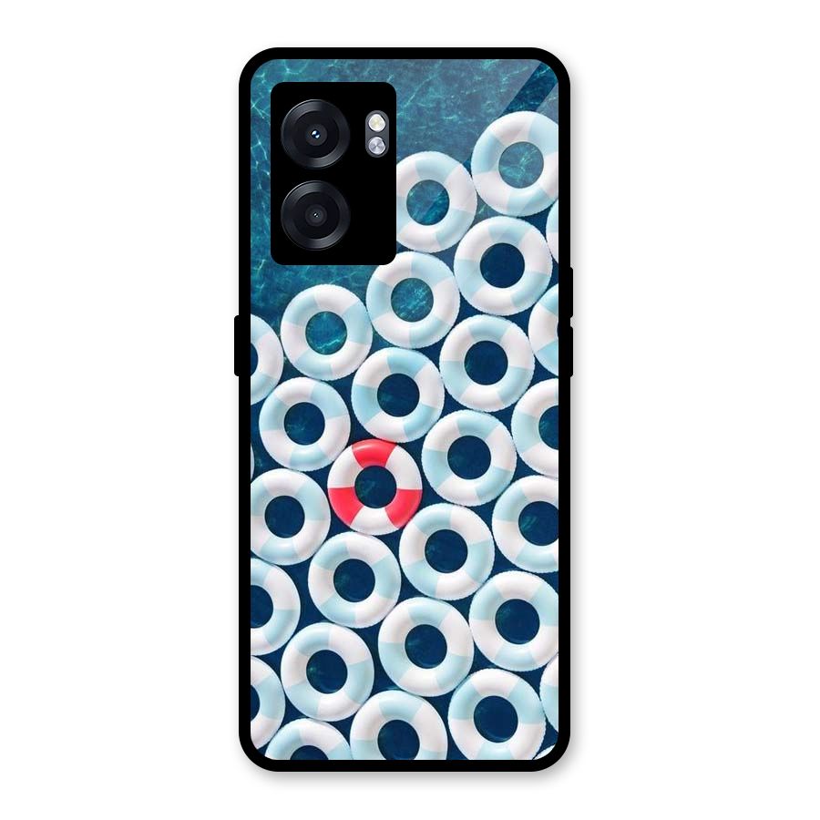 Light Blue Allure Glass Back Case for Oppo K10 (5G)